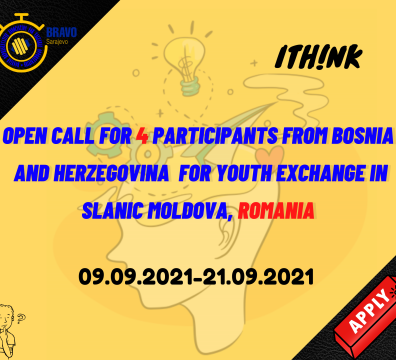 Open Call for 4 Participants from Bosnia and Herzegovina for Youth Exchange in Slanic Moldova, Romania