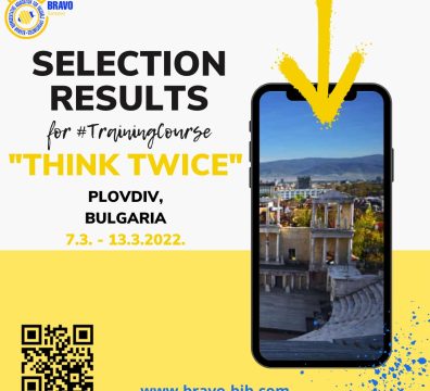 Selection Results for Training Course “Think Twice”