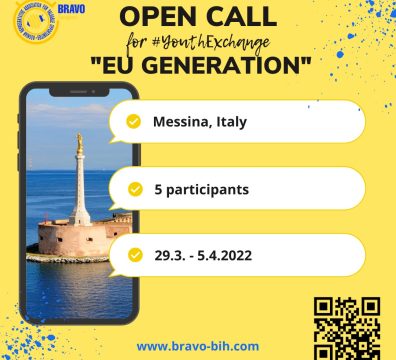 Open Call for 5 Participants for Youth Exchange “EU GENERATION ” in Messina, Italy