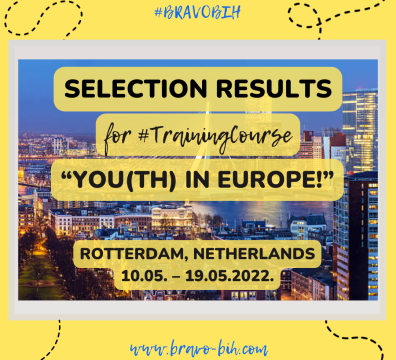 Selection Results for Training Course in Rotterdam, Netherlands