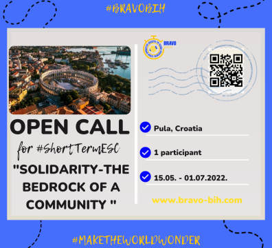Open Call for 1 Participant for Short Term ESC in Pula, Croatia