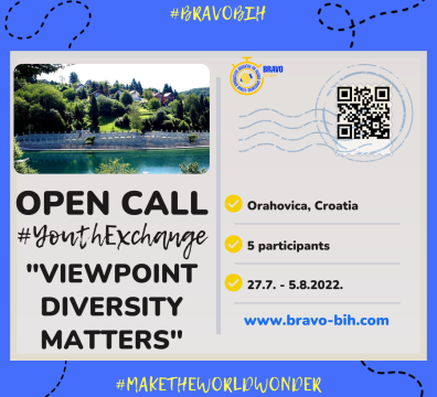 Open Call for 5 Participants for Youth Exchange in Orahovica, Croatia