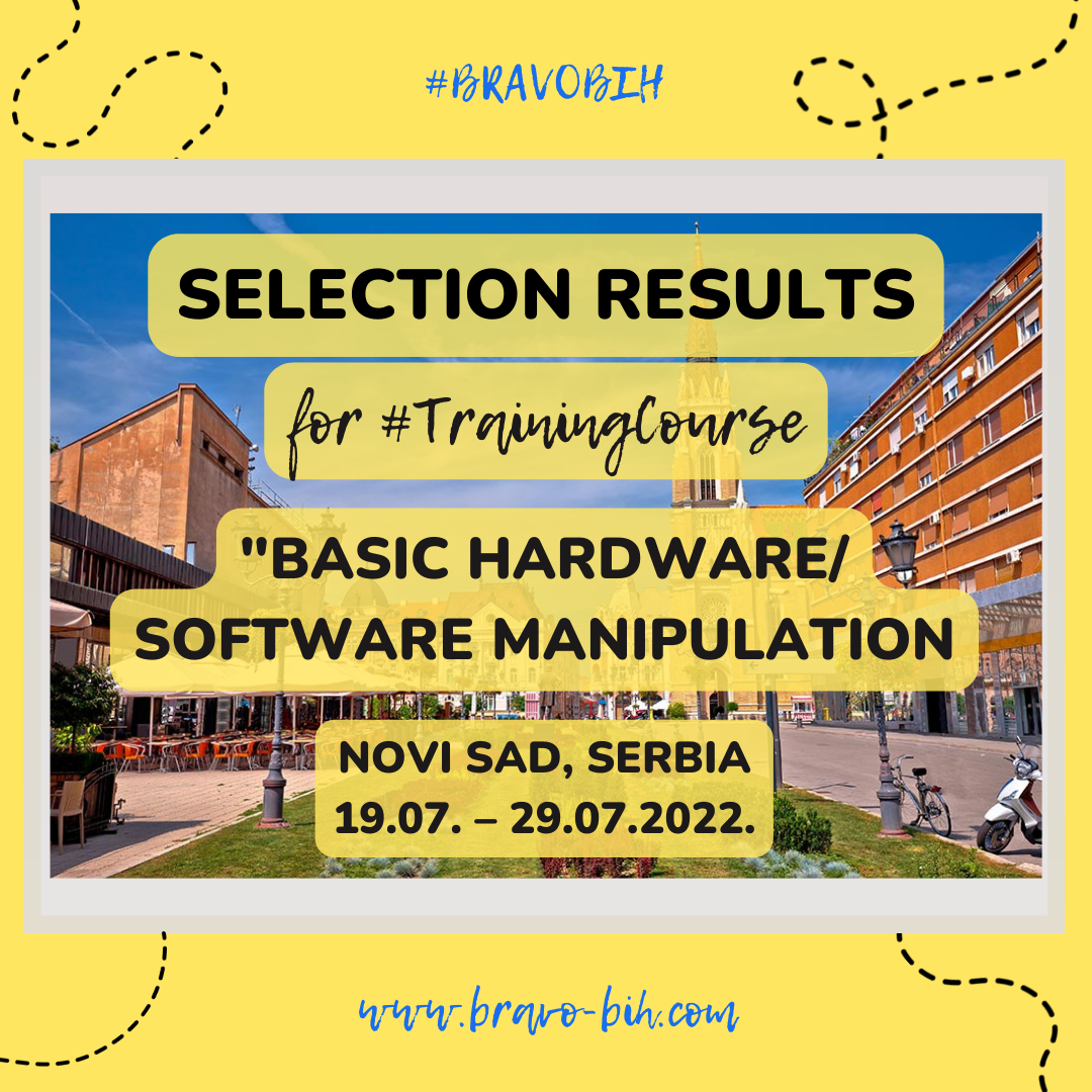 Selection Results for Training Course “BASIC HARDWARE/SOFTWARE MANIPULATION”