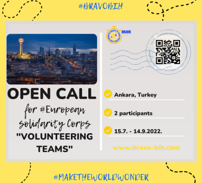 Open Call for 2 Participants for European Solidarity Corps in Ankara, Turkey