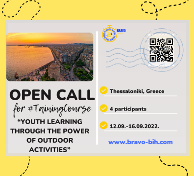 Open Call for 4 Participants for Training Course in Thessaloniki, Greece