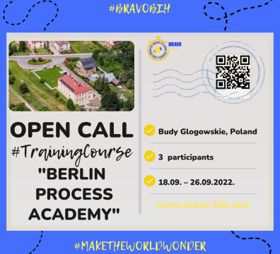 Open Call for 3 Participants for Training Course “Berlin Process Academy” in Budy Glogowskie, Poland