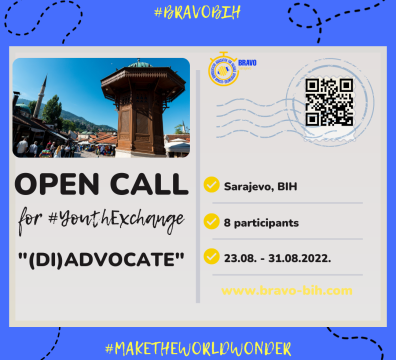 Open Call for 8 Participants for Youth Exchange in Sarajevo, B&H