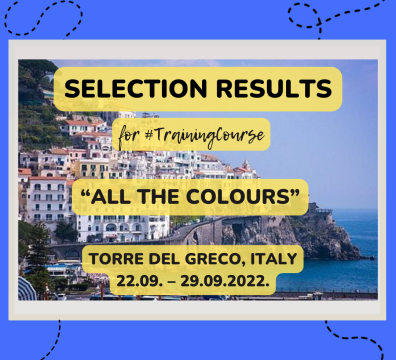 Selection Results for 4 Participants for Training Course in Torre del Greco, Italy￼