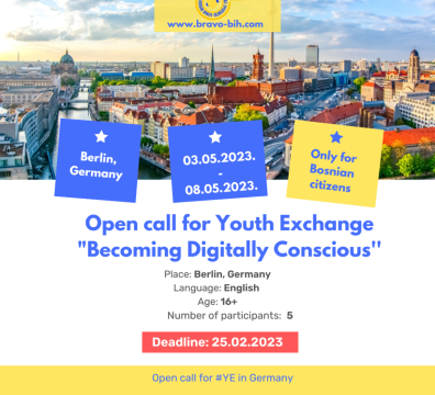 Open call for 5 participants for Youth Exchange ”Becoming Digitally Conscious” in Berlin, Germany