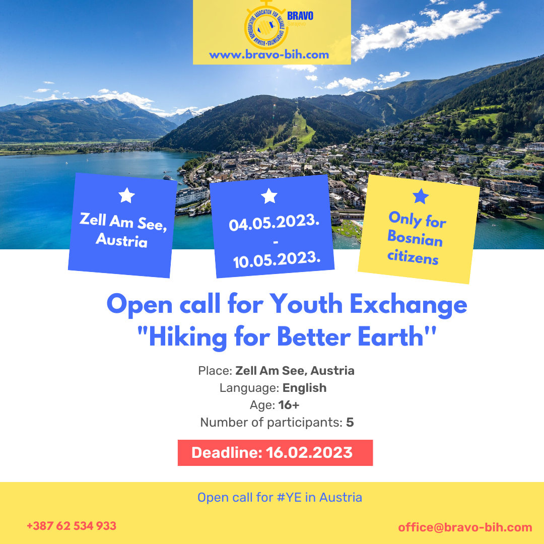 Open Call for 5 participants for Youth Exchange in Austria
