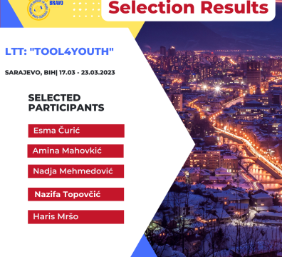 Selection Results for <strong>Learning Teaching Training Course ‘’TOOL4YOUTH”</strong>