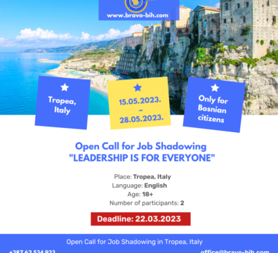 Open Call for Two Female Participants for ” LEO Job Shadowing” Project in Tropea, Italy