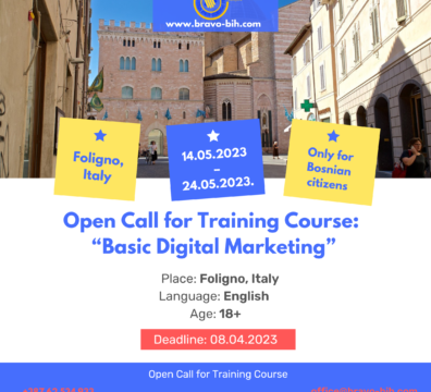 Open Call for 3 Participants for Training Course: “Basic Digital Marketing” in <strong>Foligno, Italy</strong>