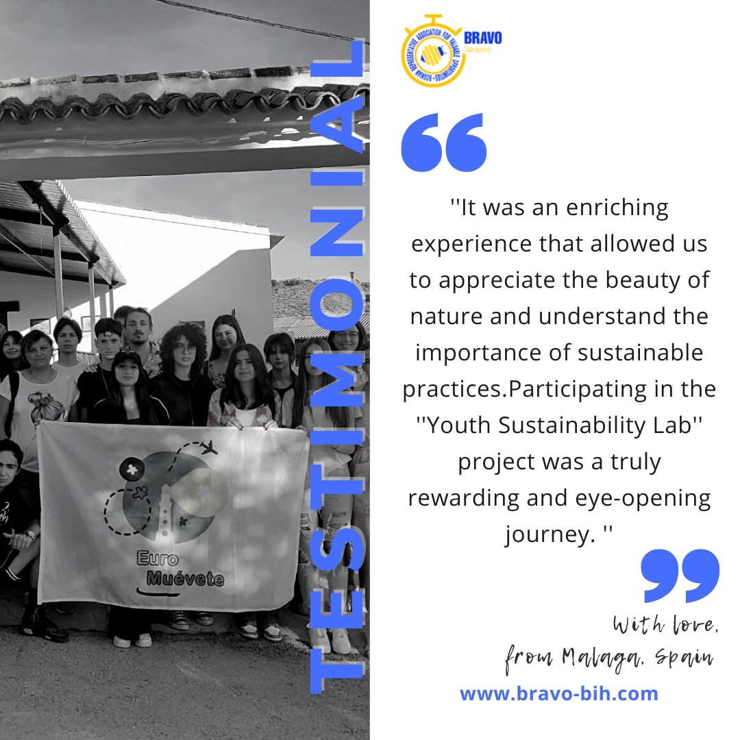 Testimonials – Youth Exchange ”Youth Sustainability Lab” in Cuevas Bajas, Spain