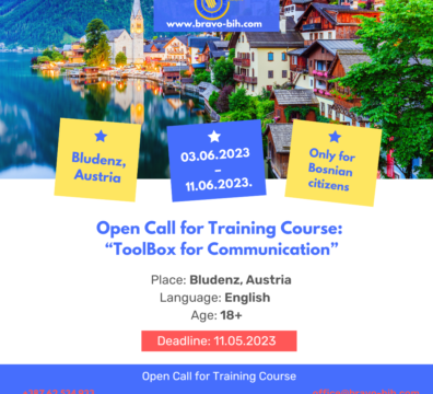 Open call for 4 participants  for Training Course ‘’Toolbox for Communication’’