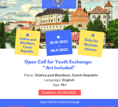 Open call for 6 participants for Youth Exchange in the Czech Republic