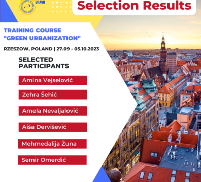 Selection results for Training Course ”Green Urbanization” in Budy Głogowskie, Poland