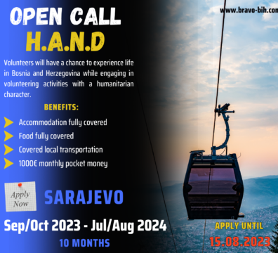 Open call for 10 volunteers for Humanitarian Aid activities in Sarajevo, BiH
