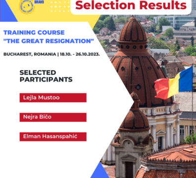Selection results for Training Course ”The Great Resignation” in Bucharest, Romania