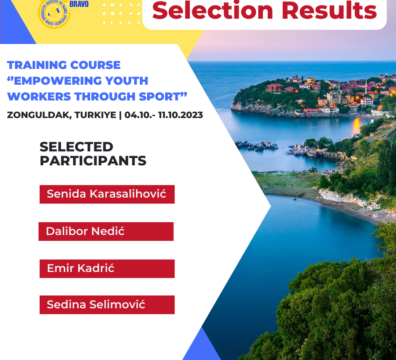 Selection results for Training Course in Zonguldak, Turkiye