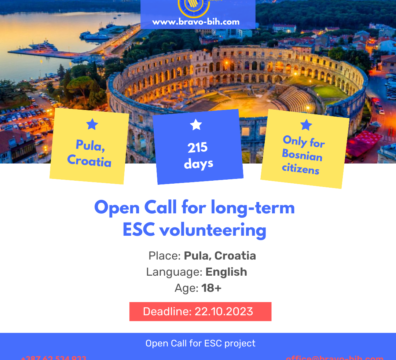 Open call for European Solidarity Corps project in Pula, Croatia