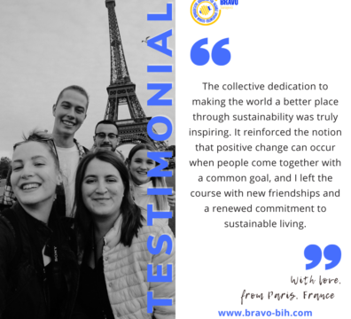 Testimonials – Training Course ”Green Europe” in Les Ulis, France