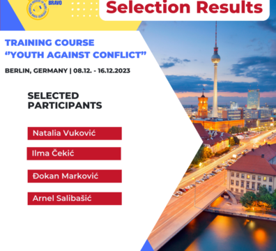 Selection results for Training Course ”Youth Against Conflict” in Berlin, Germany