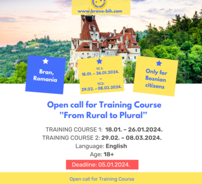 Open call for 2 participants for the Training Course ”From Rural to Plural” in Bran, Romania