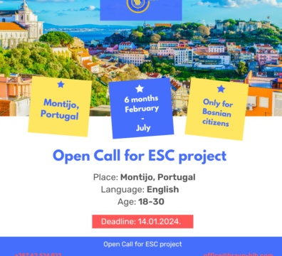 Open call for European Solidarity Corps project in Montijo, Portugal