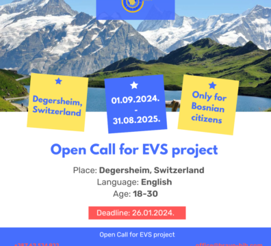 Open call for European Voluntary Service project in Herzfeld Sennrüti, Switzerland
