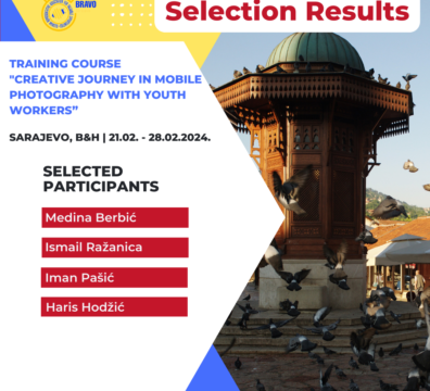 Selection Results for Training Course ‘’Creative Journey in Mobile Photography with Youth Workers’’