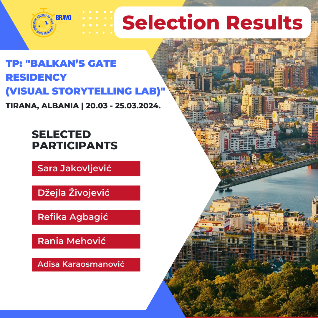 Selection Results for Training Program “Balkan’s Gate Residency (Visual Storytelling Lab)”