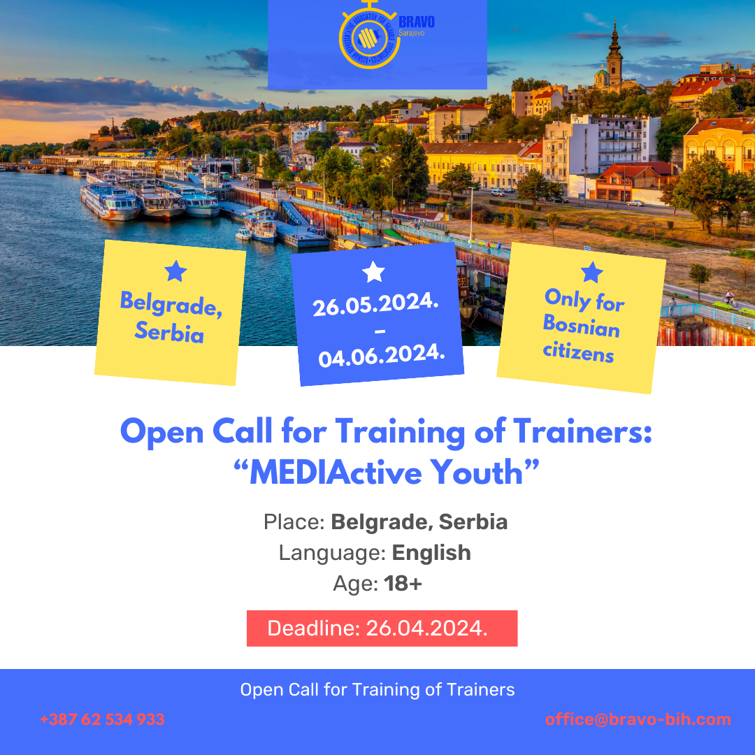 Open Call for The Project “MEDIActive Youth“ in Belgrade, Serbia