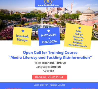 Open call for 20 participants for Training Course in Istanbul, Türkiye