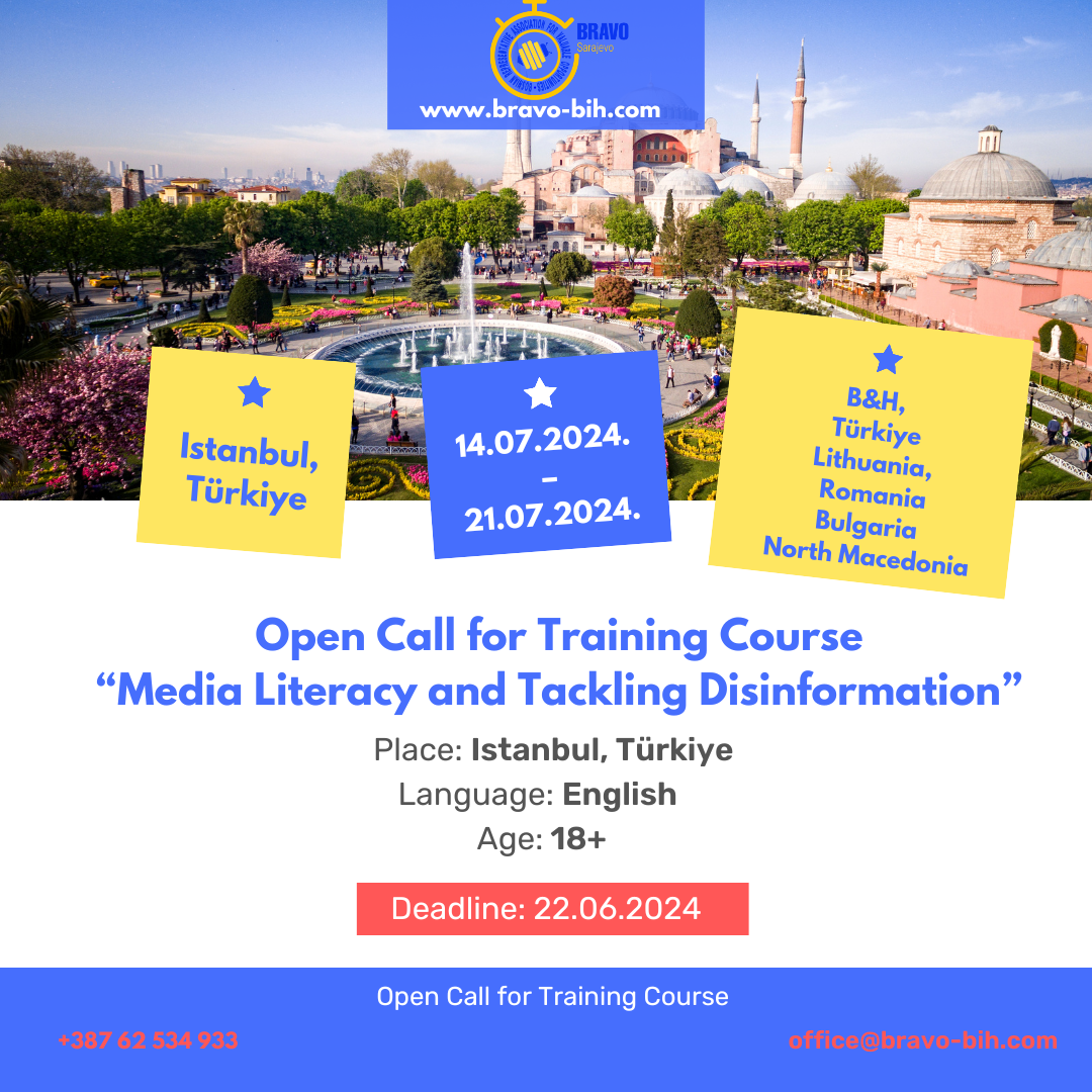 Open call for 20 participants for Training Course in Istanbul, Türkiye