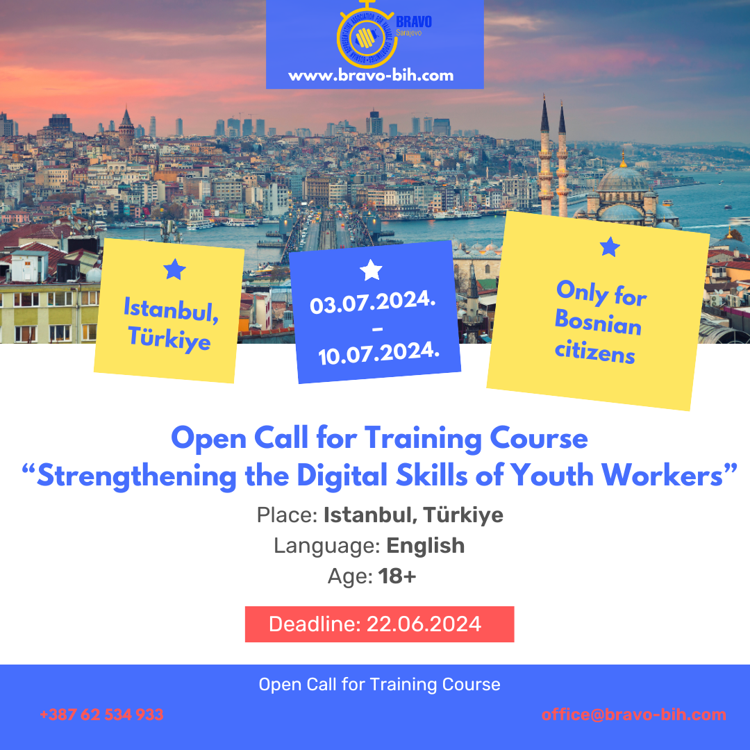 Open call for 4 participants for Training Course in Istanbul, Türkiye