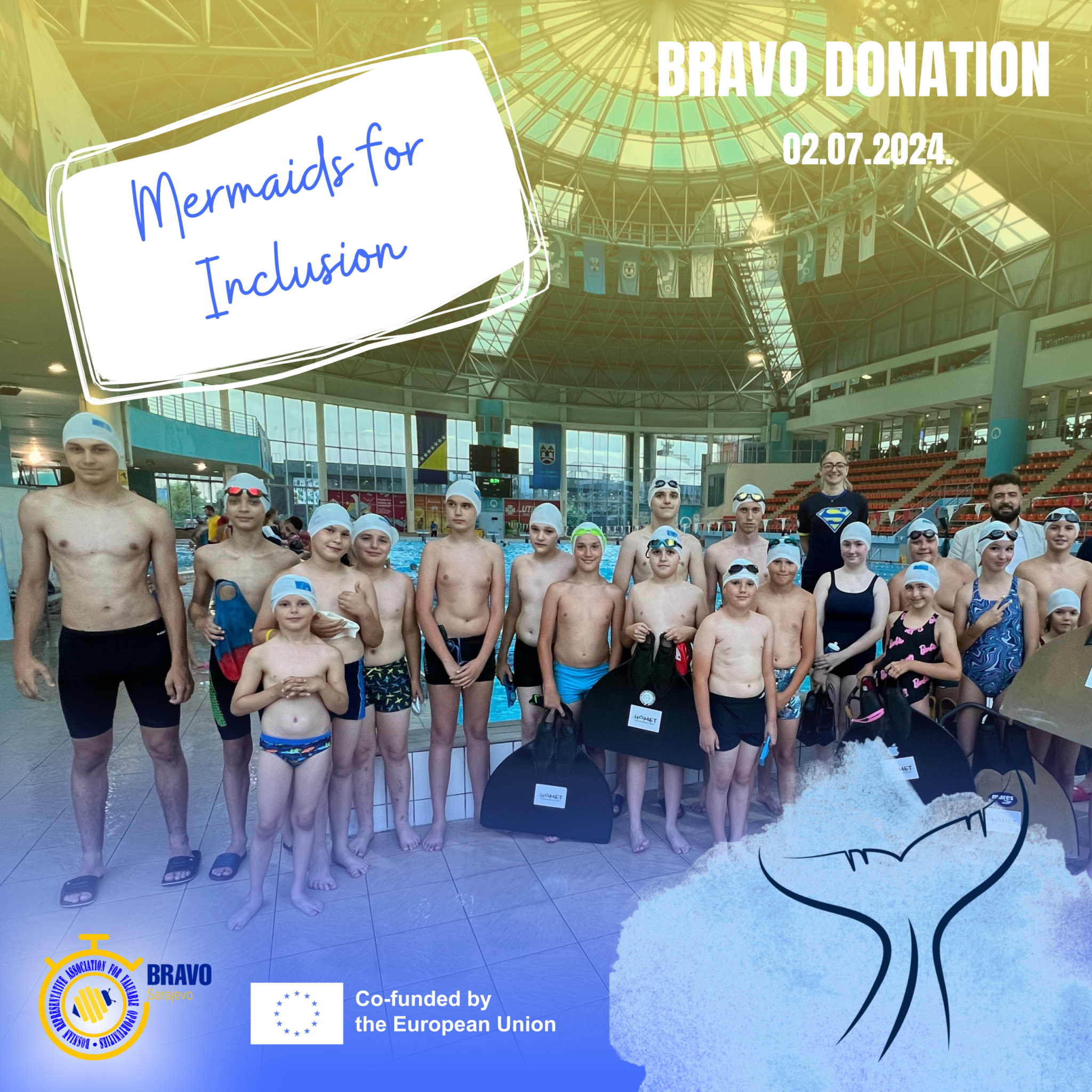 Donacija BRAVO-a za PK Spid u opremi za plivanje sa perajama