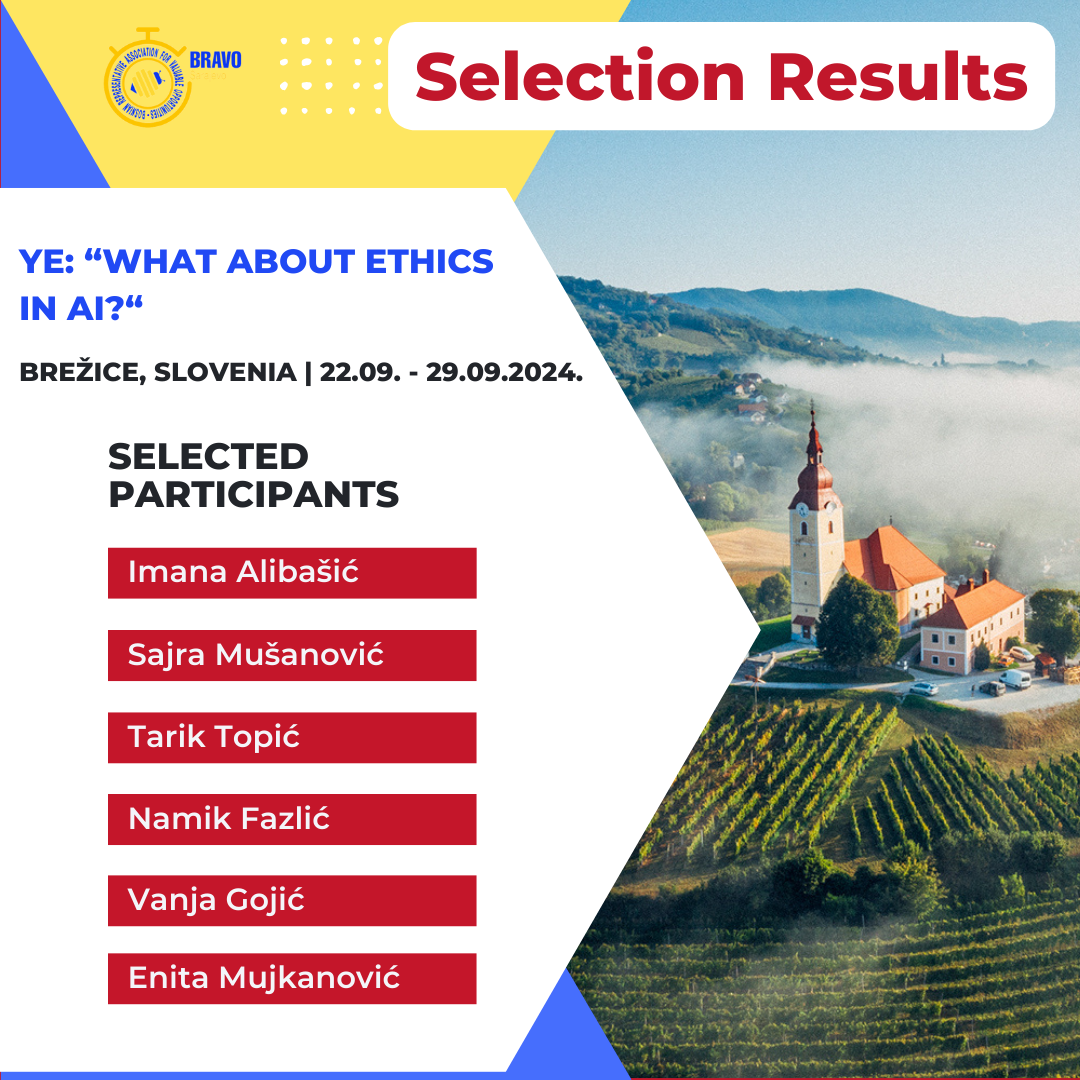 Selection Results for Youth Exchange “What about ethics in AI?“ in Brežice, Slovenia