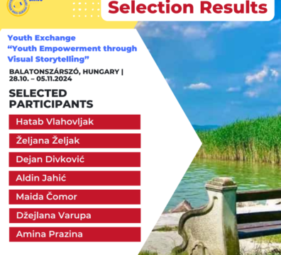 Selection Results for Youth Exchange “Youth Empowerment through Visual Storytelling” in Balatonszárszó, Hungary