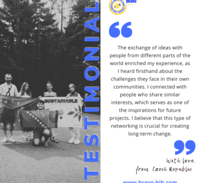 Testimonials: Training Course „Sustainable ImPACT“ in Czech Republic