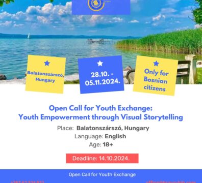 Open Call for Youth Exchange “Youth Empowerment through Visual Storytelling” in Balatonszárszó, Hungary