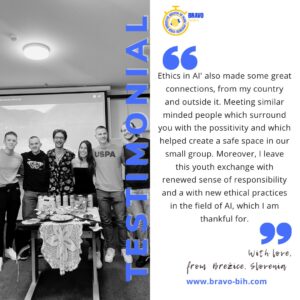 Testimonials: Youth Exchange “What about ethics in AI?“ in Brežice, Slovenia