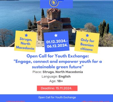 Open Call for Youth Exchange “Fast Forward” in Struga, North Macedonia