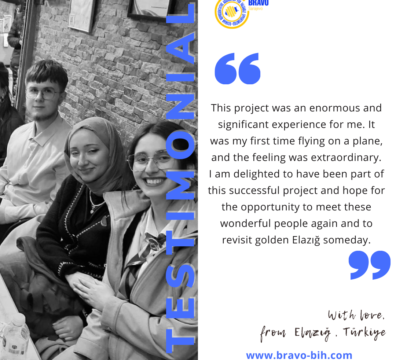 Testimonials: Youth Exchange “CAN ANYONE HEAR MY VOICE?” in Elazığ, Türkiye