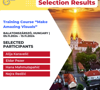 Selection Results for Training Course “MAKE AMAZING VISUALS” in Balatonszárszó, Hungary