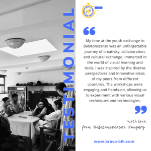 Testimonials: Visual Youth Exchange “Youth Empowerment through Visual Storytelling” in Balatonszárszó, Hungary