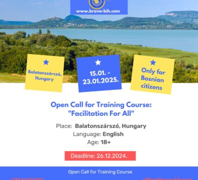 Open Call for Training Course “Facilitation For All” in Balatonszárszó, Hungary