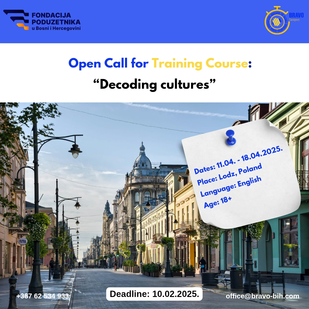 Open Call for Training Course “Decoding Cultures” in Lodz, Poland