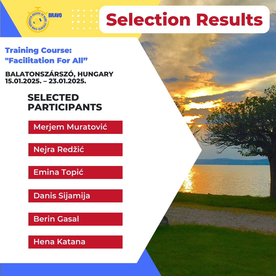 Selection results for “Training Course “Facilitation For All”