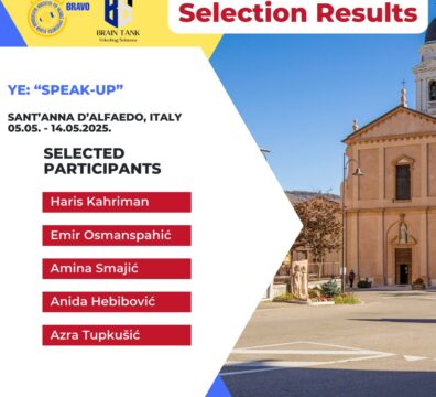 Selection results for Youth exchange “SPEAK-UP”